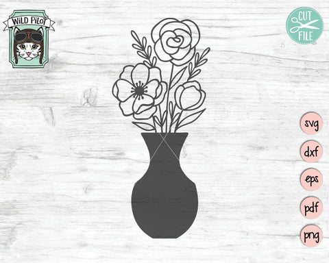 Download Flower Vase Svg Cut File So Fontsy