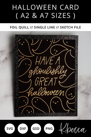 Download Foil Quill Sketch Halloween Card Svg A2 A7 Sizes So Fontsy