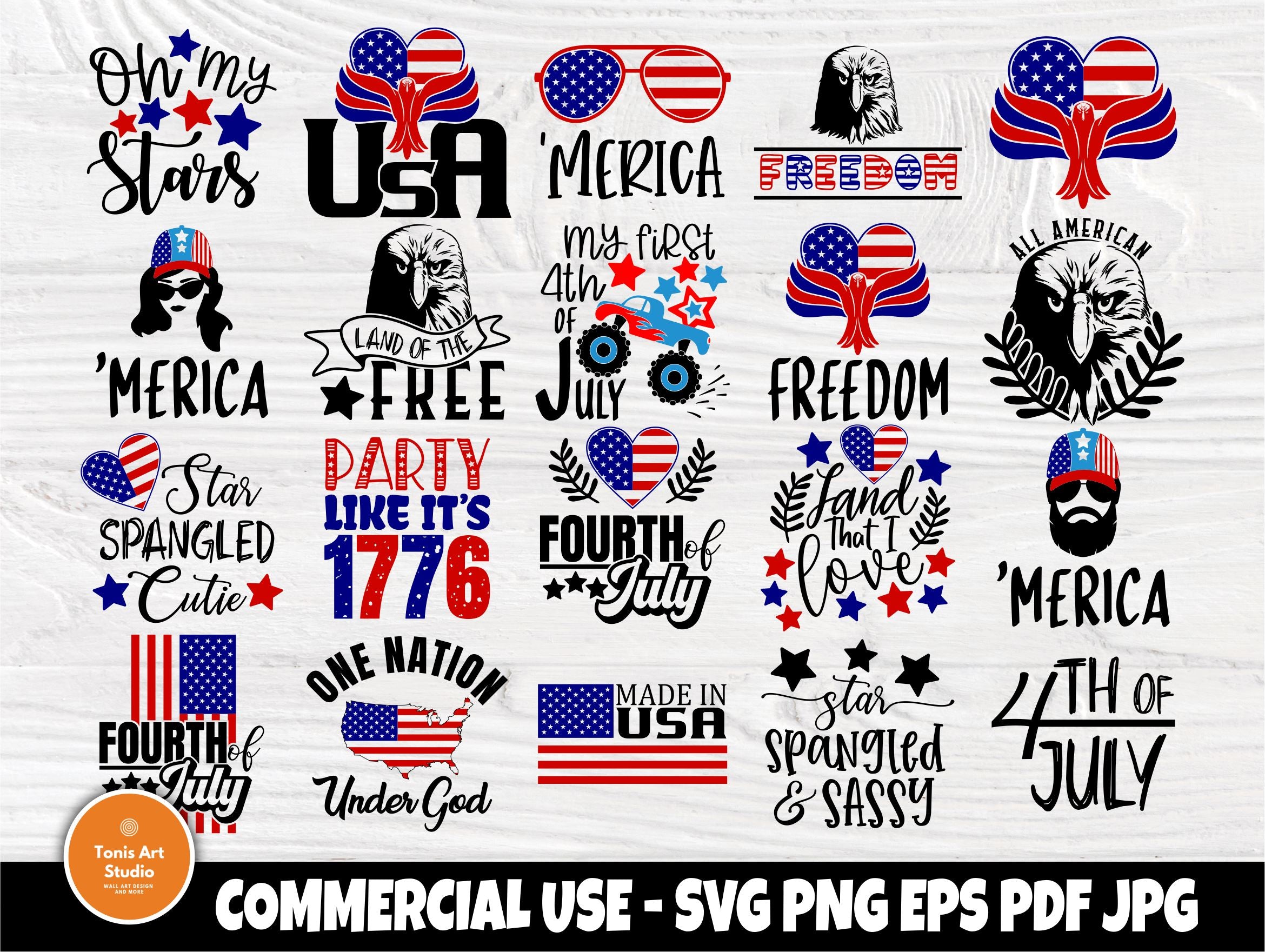 Download Fourth Of July Svg Bundle Patriotic Svg Usa Svg So Fontsy