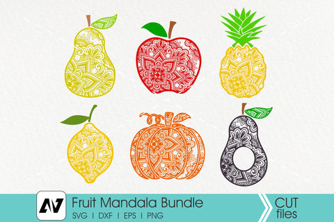 Download Fruit Mandala Svg Bundle Pumpkin Mandala Svg Apple Mandala Svg So Fontsy