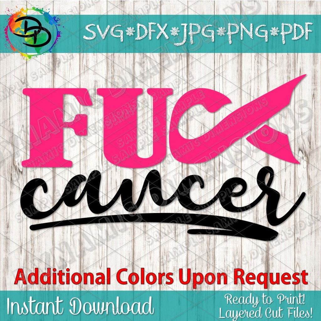 Fuck Cancer Svg Breast Cancer Svg Awareness Ribbon Svg Cancer Ribbon Svg Cancer Survivor