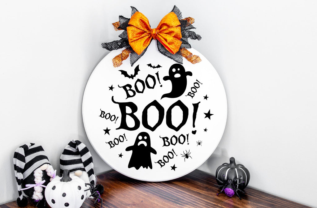 Funny Halloween Svg Bundle, Halloween Round Sign Svg, Round Halloween ...