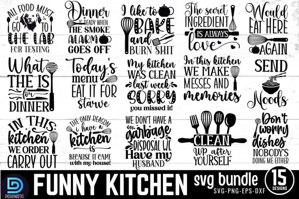 Funny Kitchen SVG Bundle, - So Fontsy