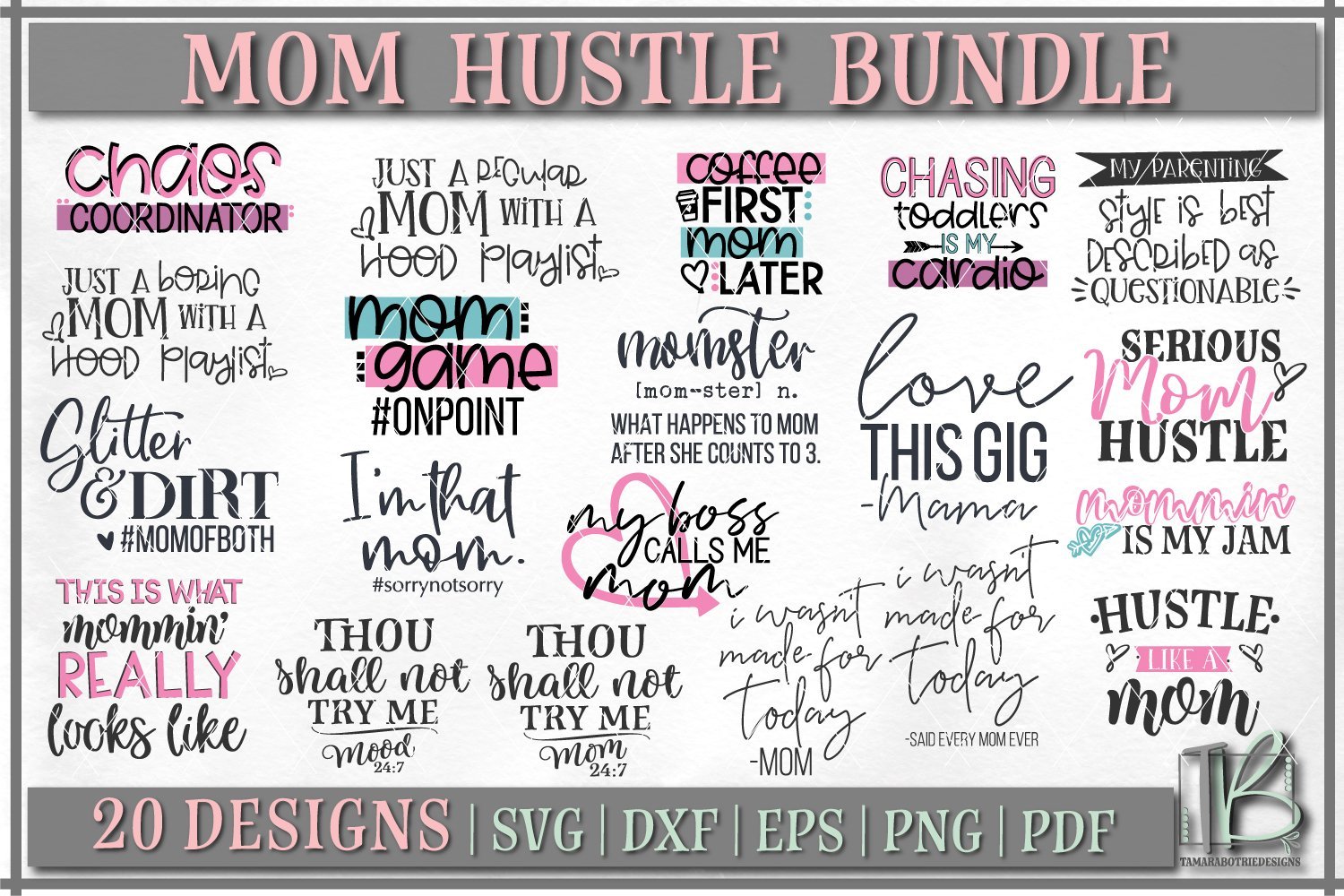 Download Funny Mom Svg Bundle Mom Hustle Svg File Mom Life Bundle So Fontsy