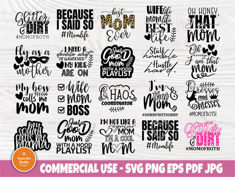 Download Funny Mom Svg Bundle Mom Life Mom Quotes Svg So Fontsy