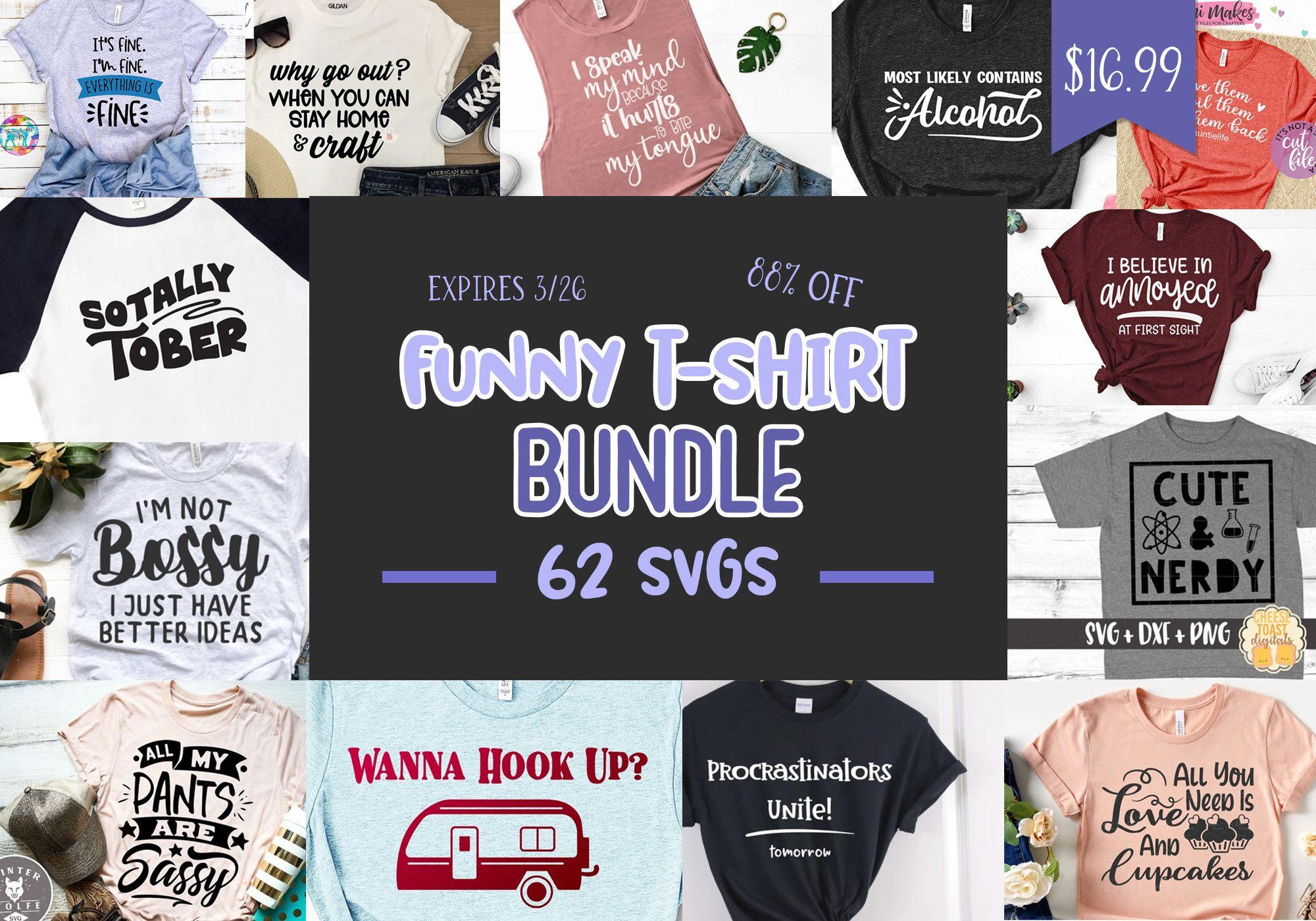 Download Funny T Shirt Design Bundle So Fontsy