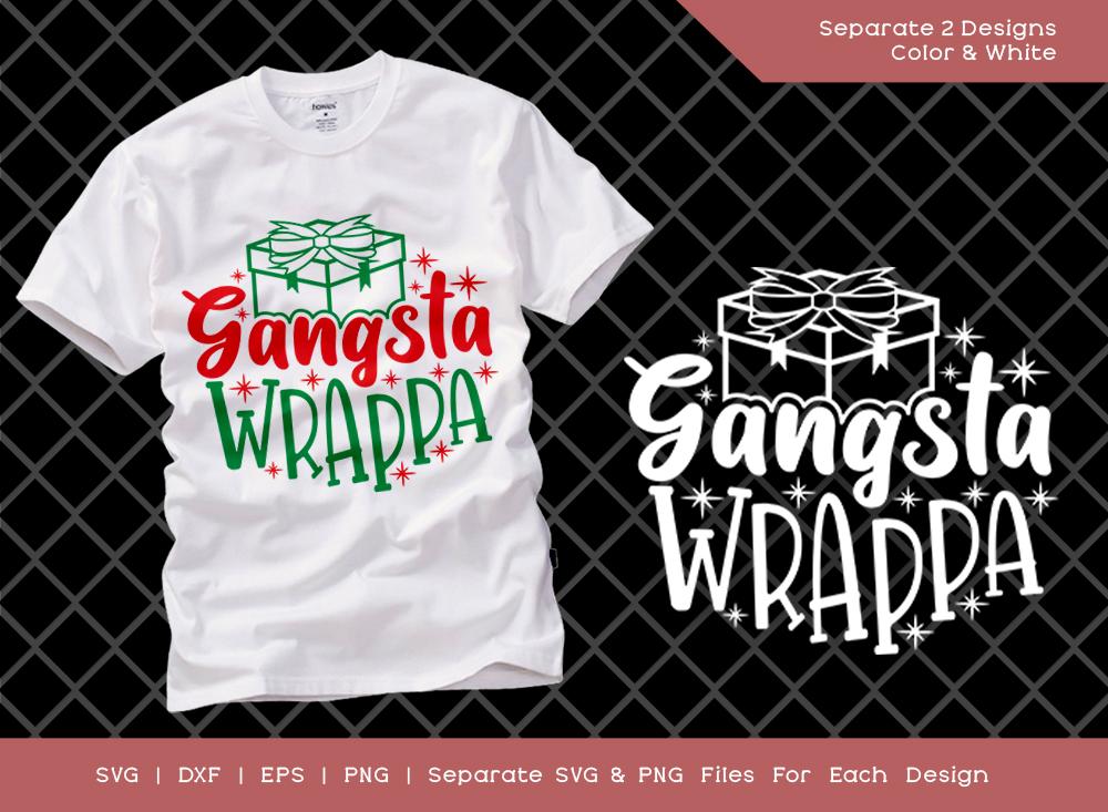 Download Gangsta Wrappa Svg Cut File Christmas Svg Merry Christmas Svg Christmas Box Svg Gift Box Svg Holiday T Shirt Design So Fontsy