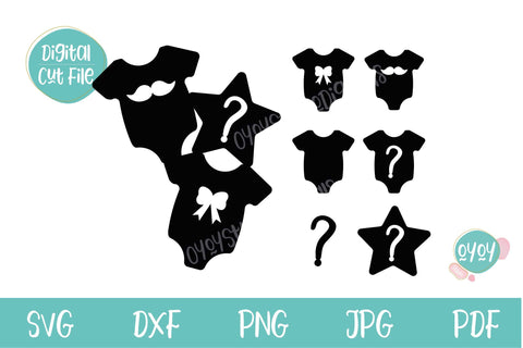 Download Gender Reveal Svg He Or She Cake Topper Baby Shower Svg So Fontsy