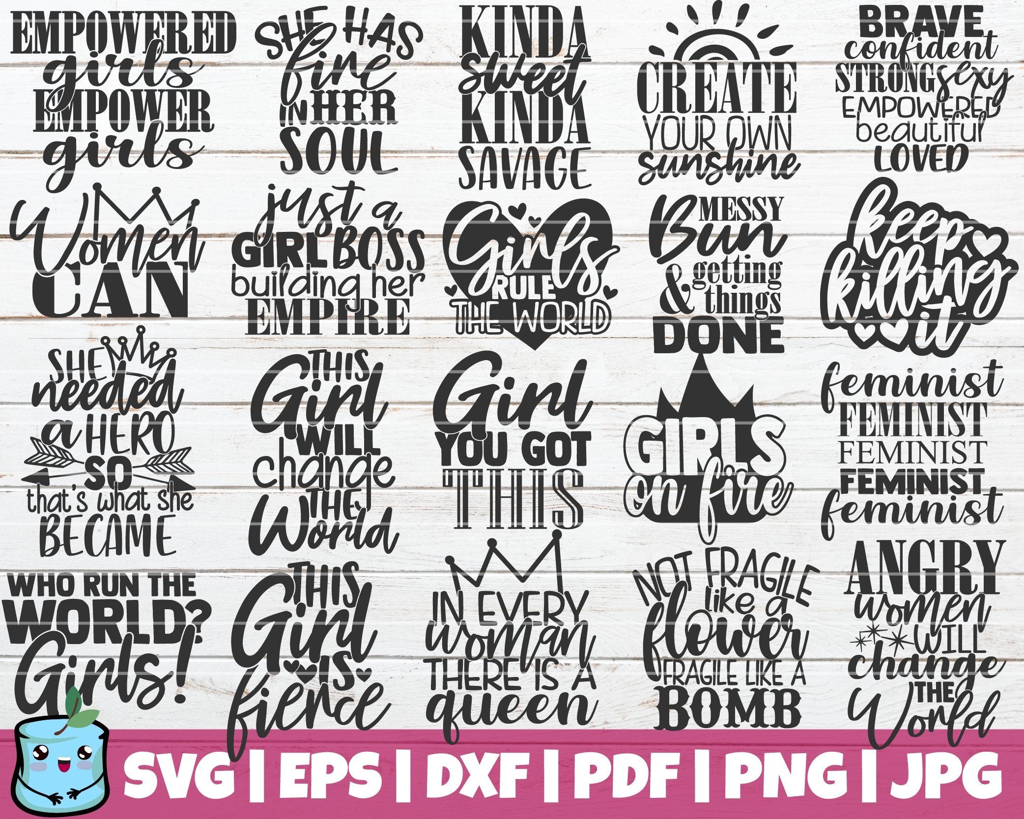 Download Girl Power Svg Bundle So Fontsy