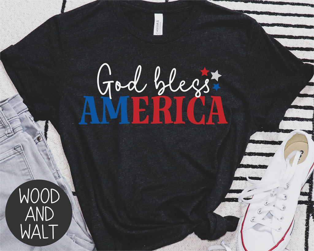 God Bless America SVG | July 4th Cut File - So Fontsy