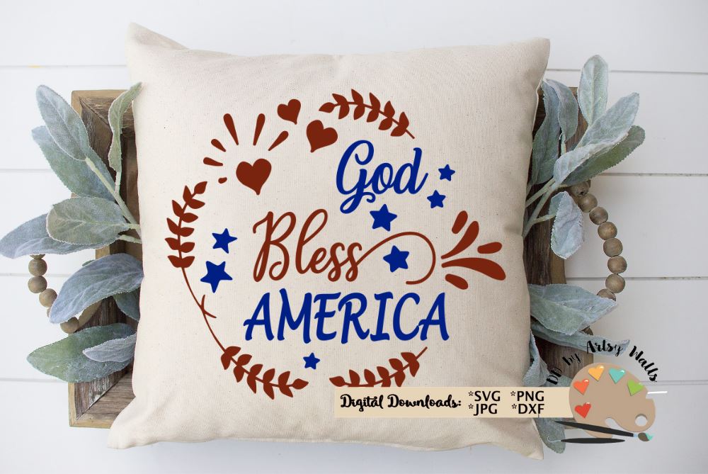 Download Visual Arts God Bless America Svg Memorial Day Svg Files For Cricut Usa Svg Silhouette Sublimation Design July 4th Craft Supplies Tools