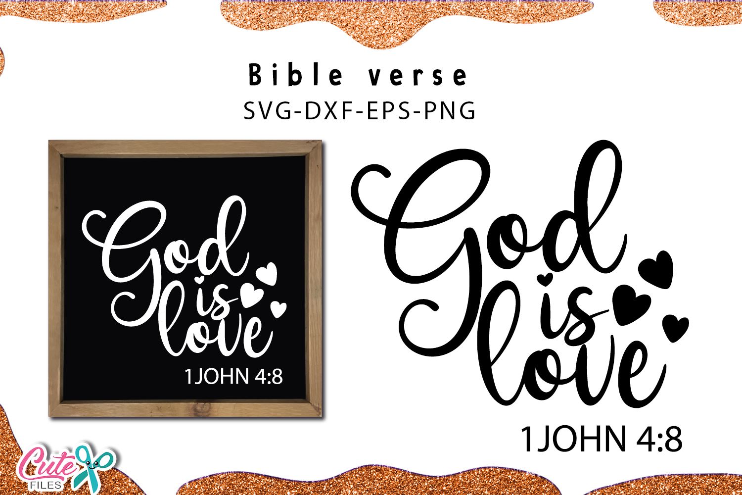 God Is Love Bible Verse Svg Cut Files For Crafters So Fontsy