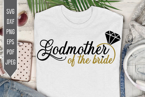 Download Godmother Of The Bride Svg Wedding Svg Bride Team Svg Wedding Roles Svg Wedding Party Svg Cricut Silhouette Iron On Dxf Eps Png So Fontsy