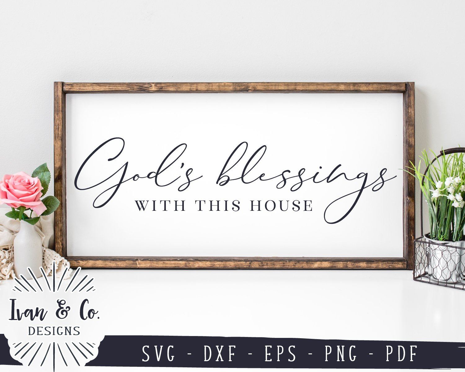 Download God S Blessings With This House Svg Files Family Home God Blessed Christian Svg 949376305 So Fontsy