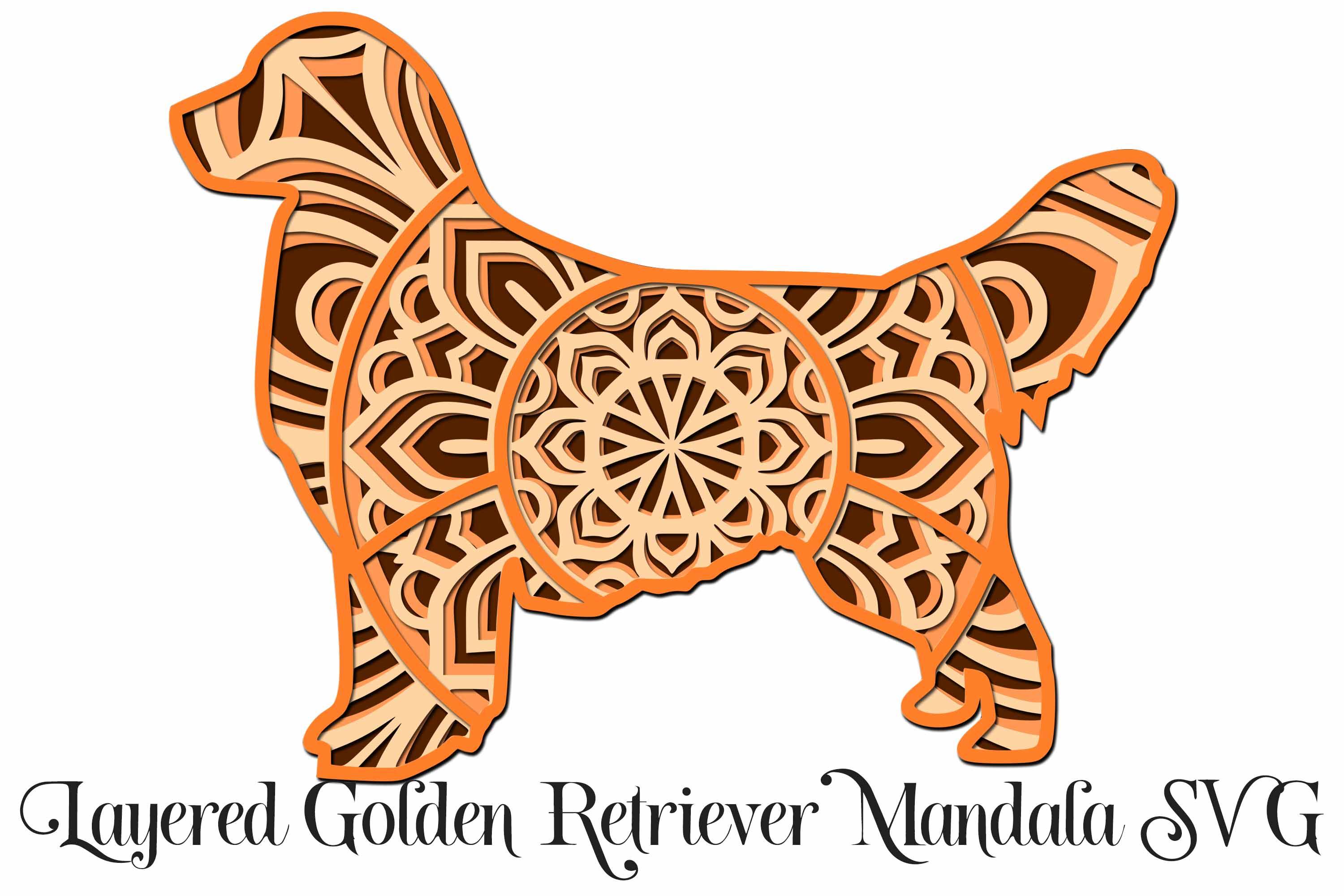 Download Golden Retriever Mandala Dog Svg 4 Layered Design So Fontsy