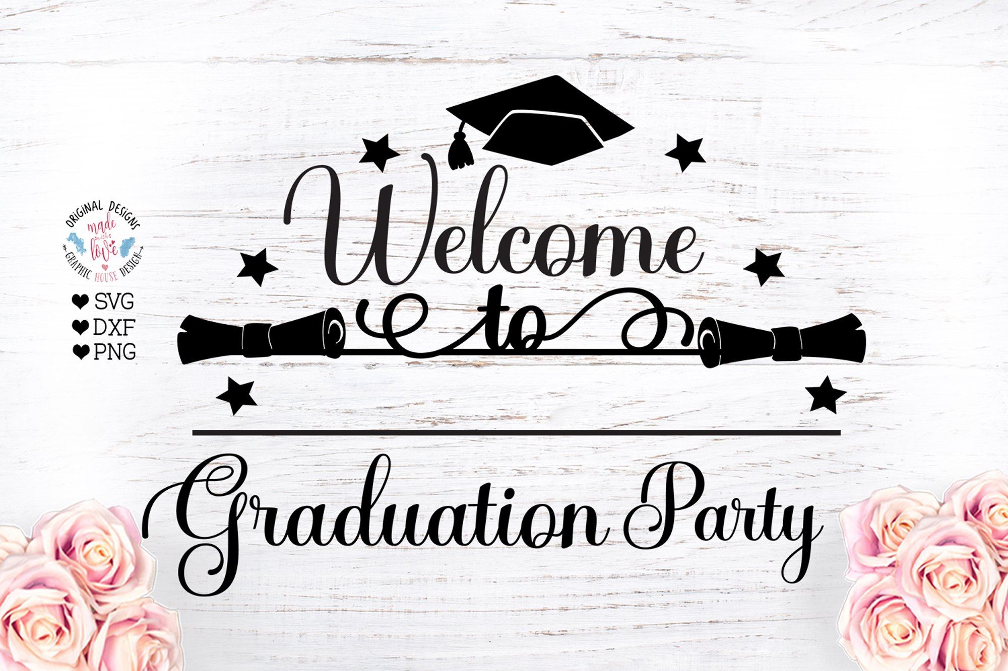 Download Graduation Party Svg Sign Frame So Fontsy