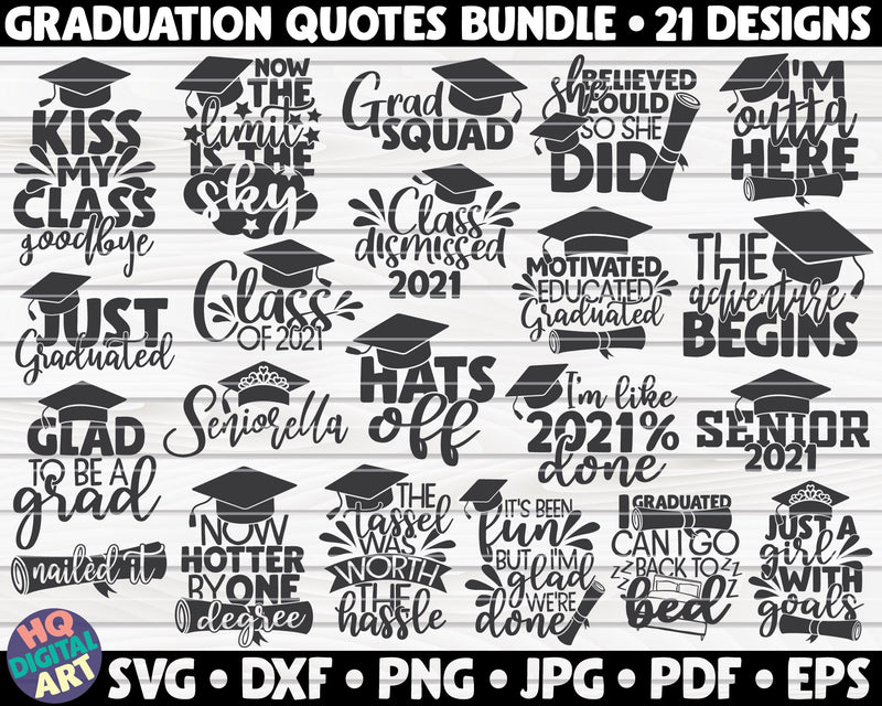 Download Graduation Quotes SVG Bundle | 21 designs - So Fontsy