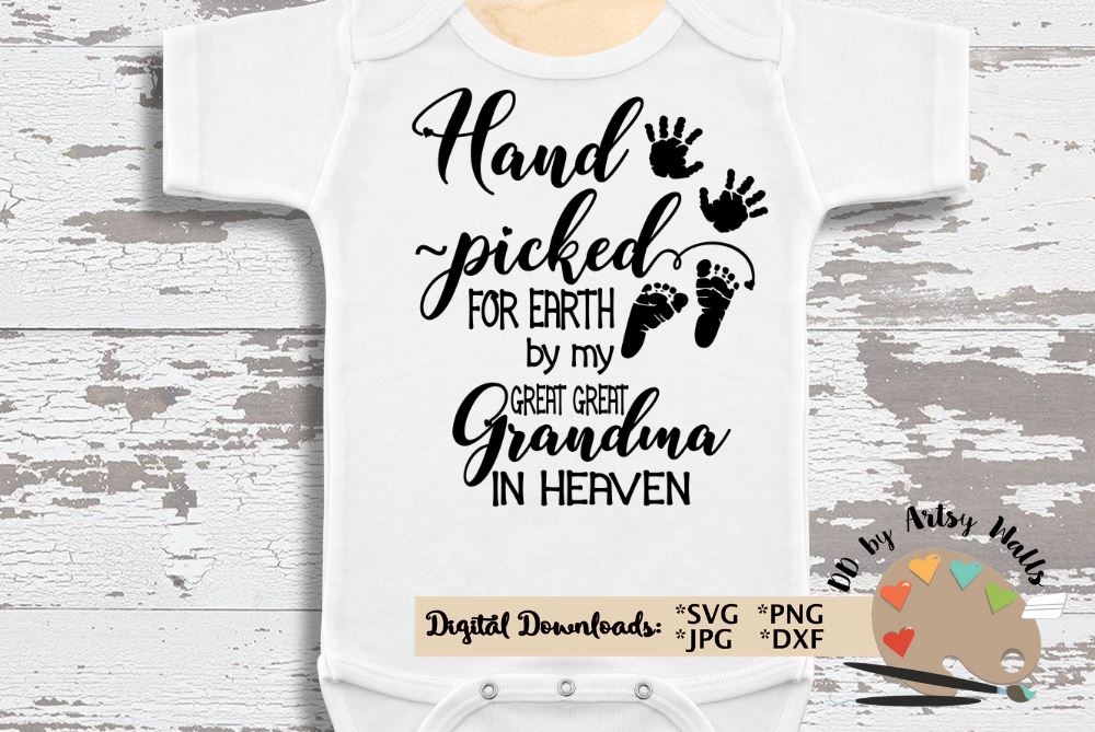 Download Grandparents Svg New Baby Svg Dxf Baby Onesie Gift Great Grandma Memorial So Fontsy