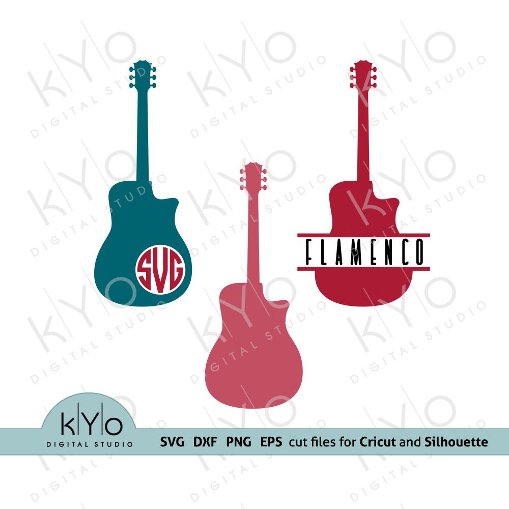 Download Guitar Svg Split Guitar Monogram Svg So Fontsy