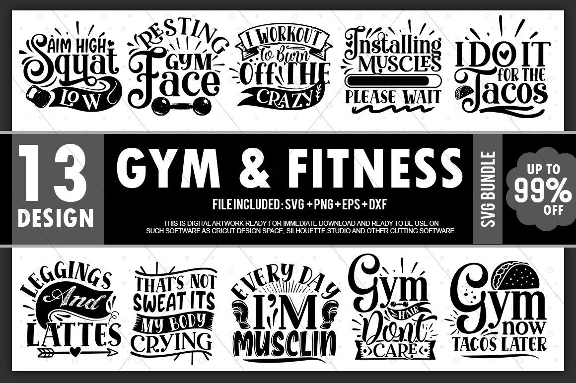 Download Gym Fitness Svg Bundle So Fontsy