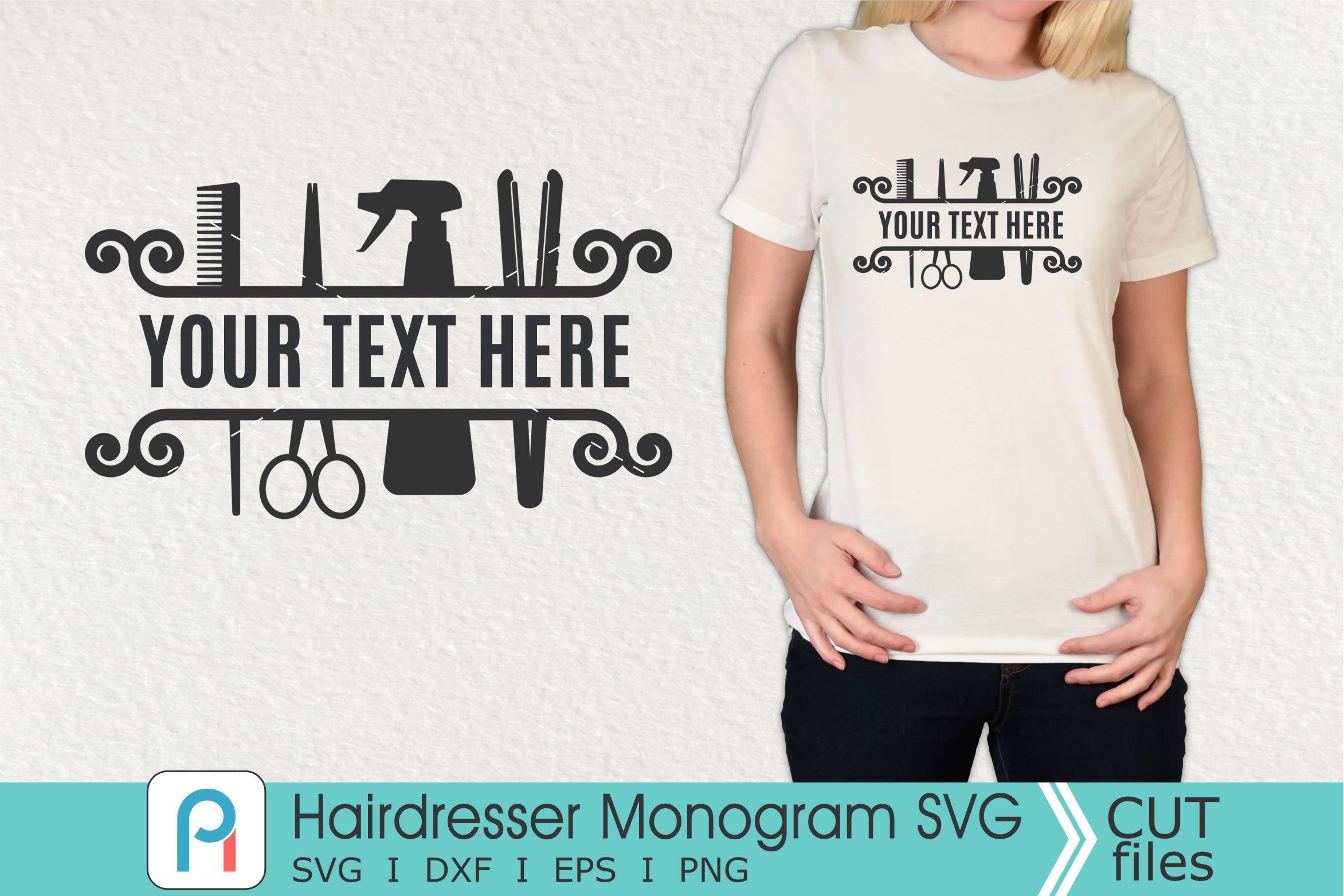 Download Hairdresser Monogram Svg Hairdresser Svg Hair Stylist Svg So Fontsy