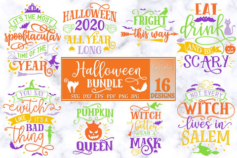 Download Halloween Bundle Of 16 Designs Svg Cricut Silhouette Svg Png Sublimation Funny Halloween Witch Party Decorations So Fontsy