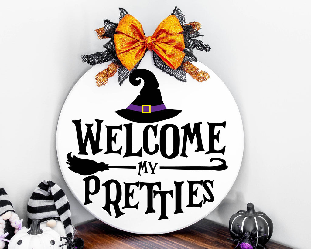 Halloween Door Hanger SVG | Halloween SVG | Halloween Welcome Sign | W