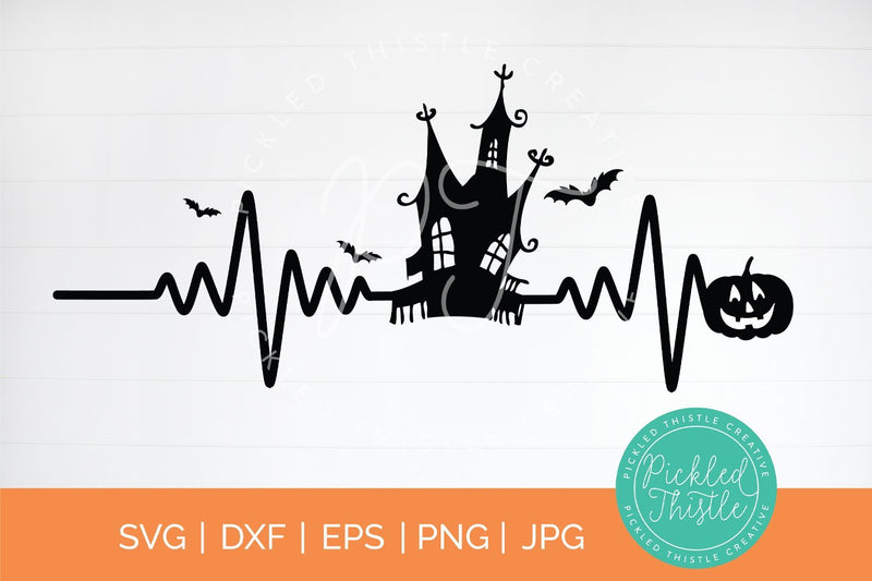 Halloween Heartbeat SVG - So Fontsy