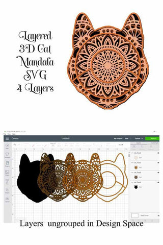 Download Halloween Mandala Bundle Svg 5 Layered Mandala Designs So Fontsy