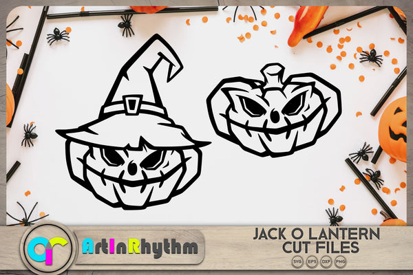 Halloween pumpkin face SVG / Jack o lantern SVG - So Fontsy