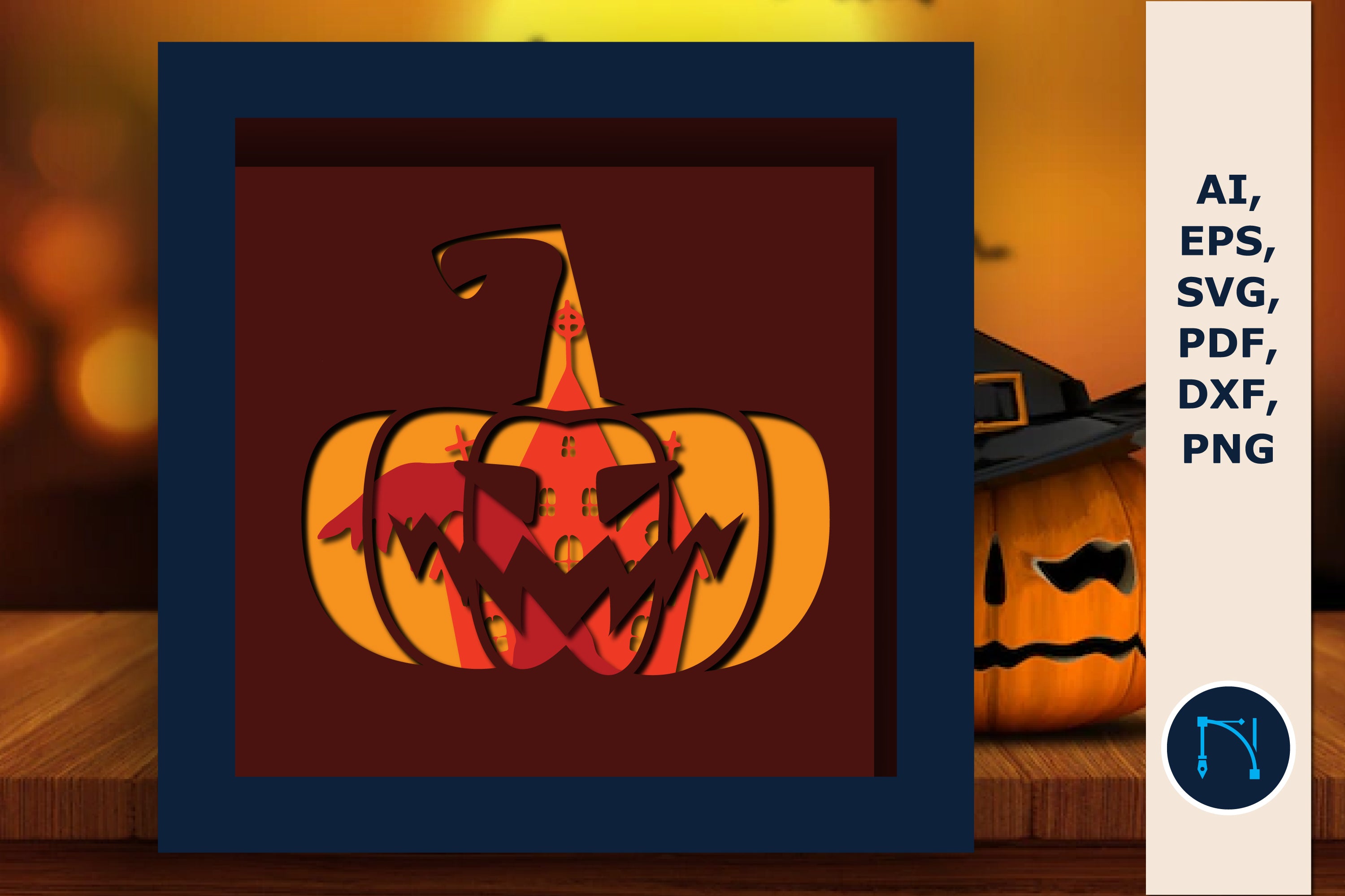 shadow box pumpkin