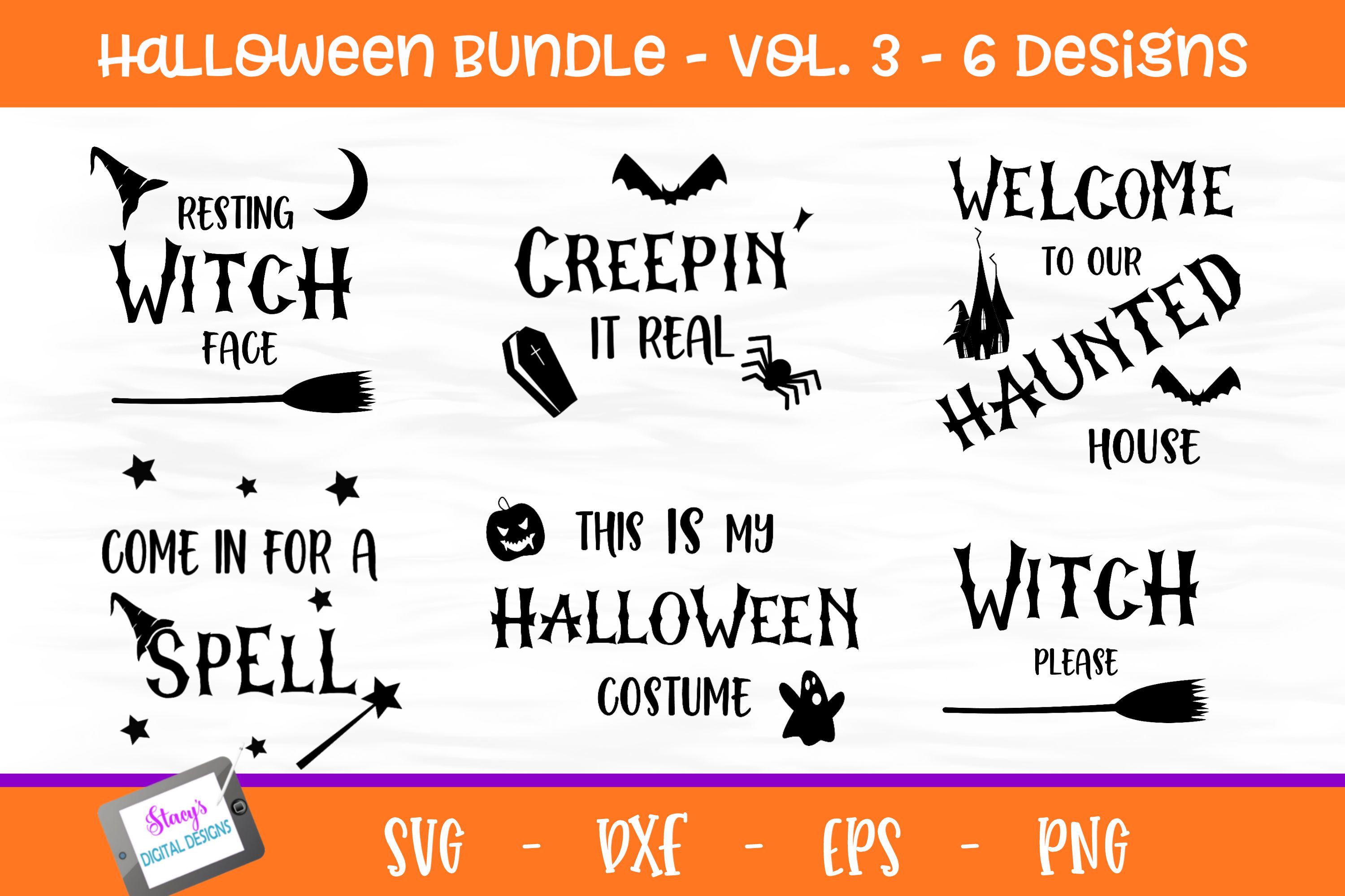 Halloween Svg Bundle 6 Halloween Svg Designs So Fontsy