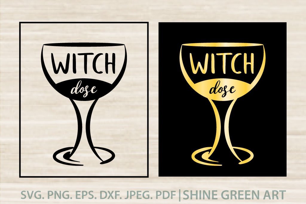 Download Halloween Svg Witch Wine Glass So Fontsy