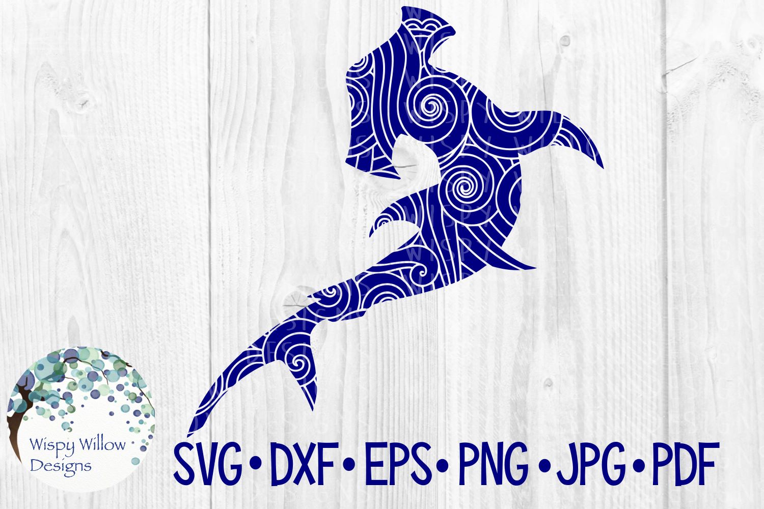 Download Hammerhead Shark Ocean Waves Pattern So Fontsy