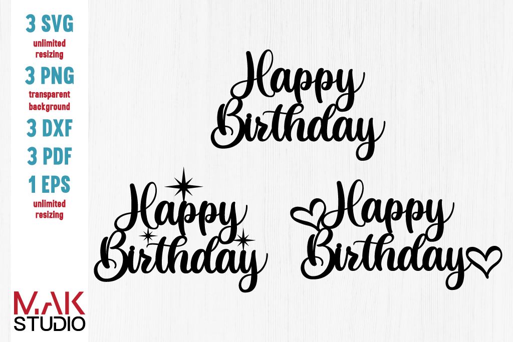 Download Happy Birthday Cake Topper Svg Cake Topper Svg Happy Birthday Svg Birthday Cake Topper Svg Birthday Svg Cake Topper Dxf So Fontsy