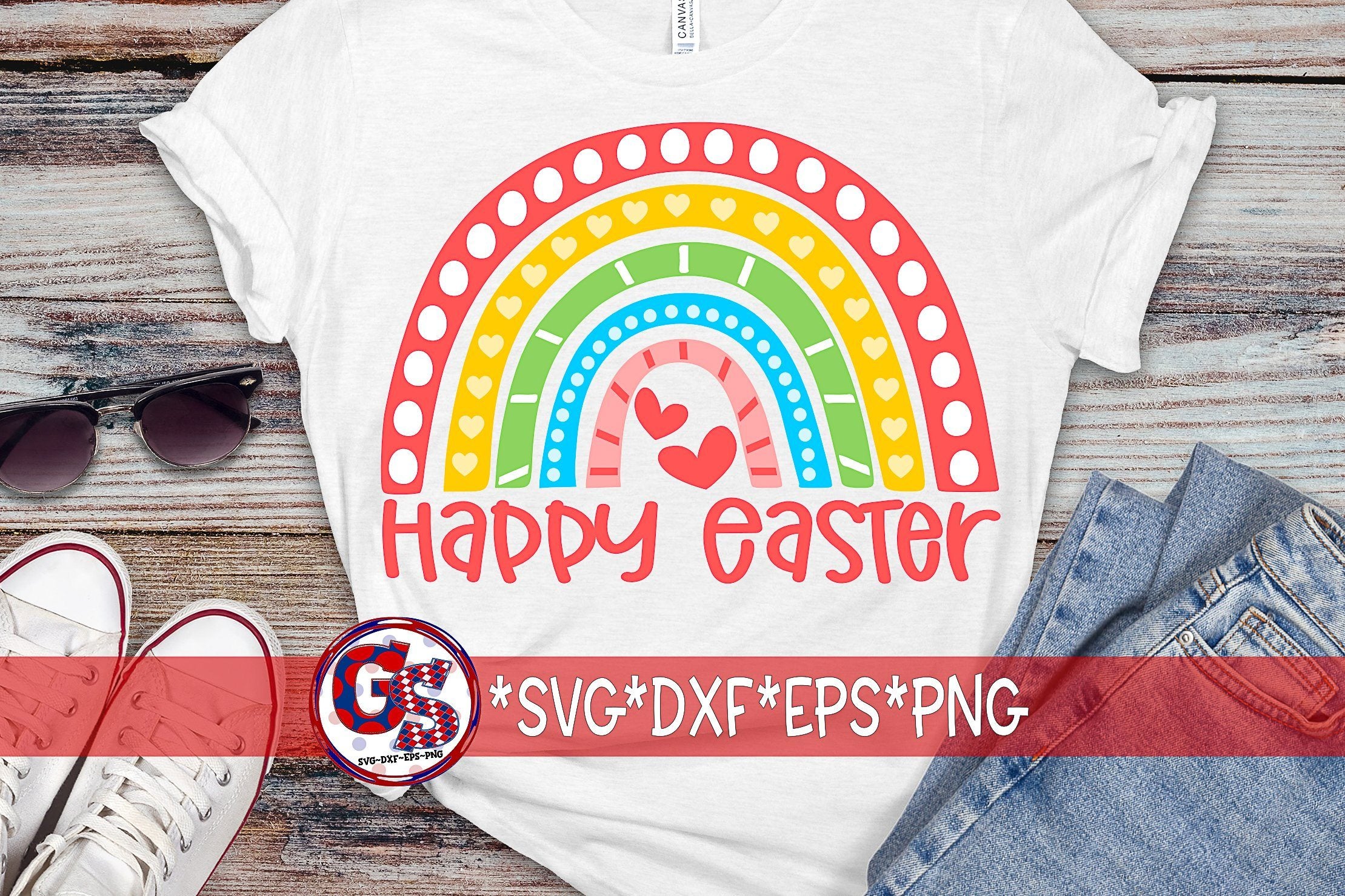 Download Happy Easter Rainbow Svg Dxf Eps Png So Fontsy