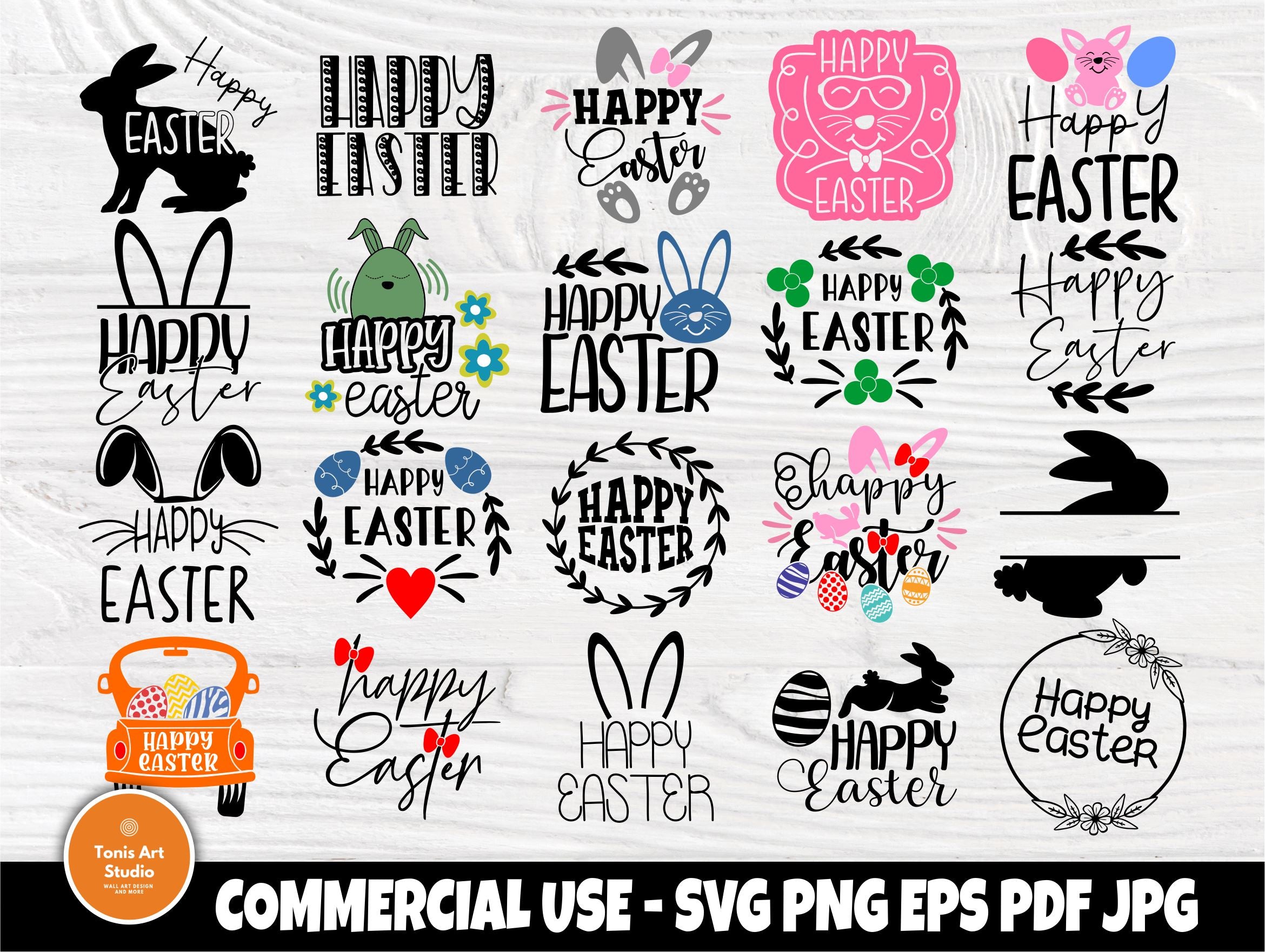 Download Happy Easter Svg Easter Bunny Svg Bunny Ears Svg Quotes And Signs 20 Easter Shirt Designs Svg Files For Cricut Silhouette Cut Files So Fontsy