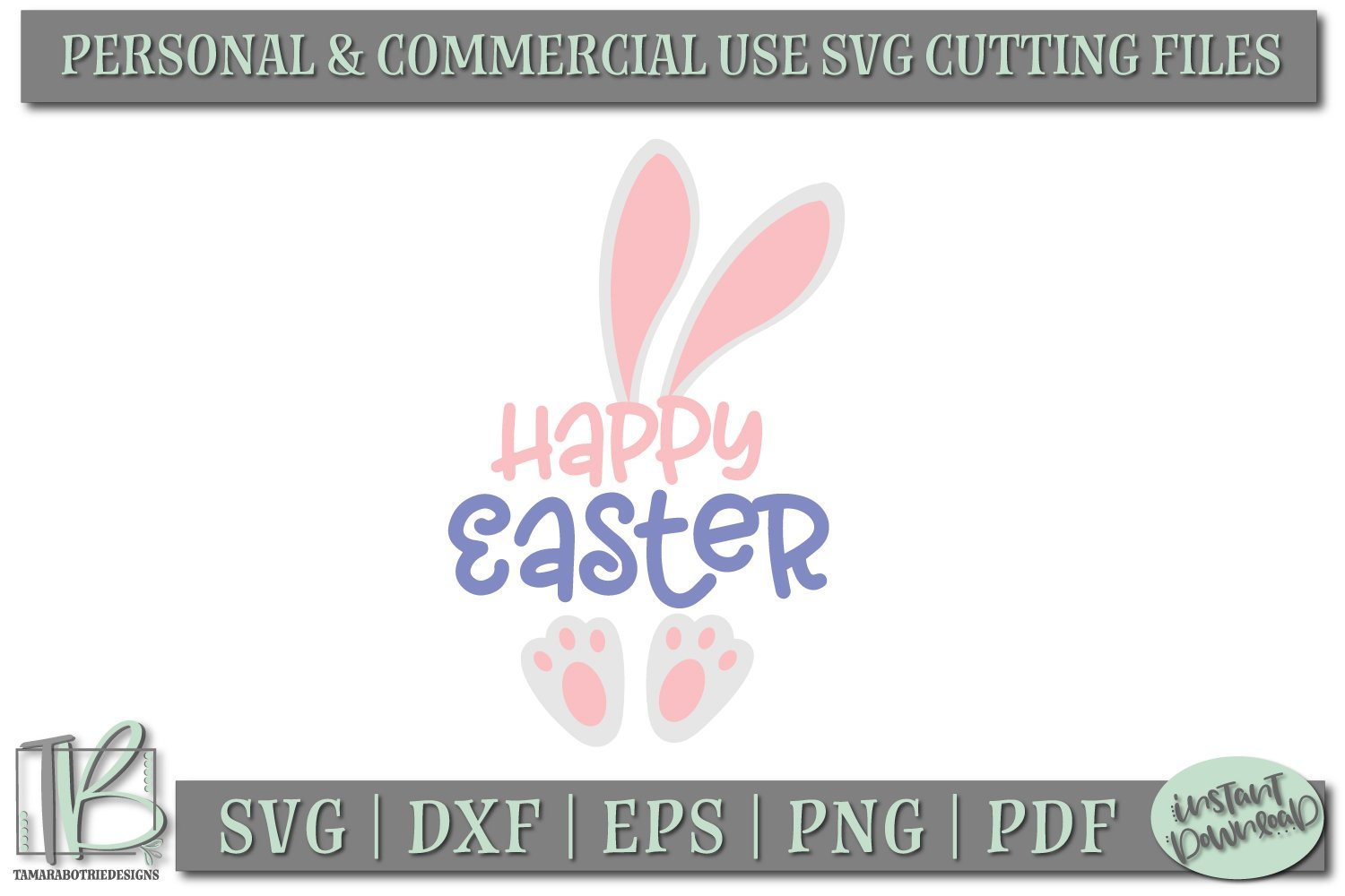 Download Happy Easter Svg Easter Bunny Svg File So Fontsy