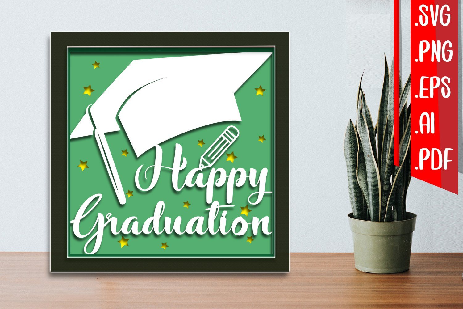 Download Happy Graduation Layered Papercut So Fontsy