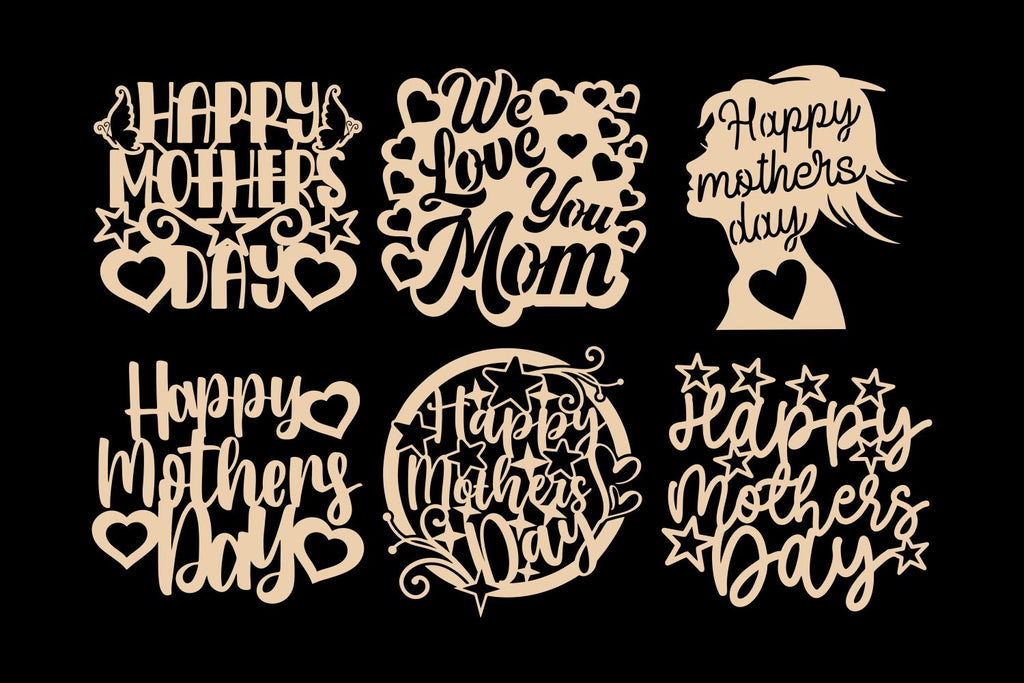 Happy Mothers Day SVG, Cake Topper Svg, Png, Dxf - So Fontsy