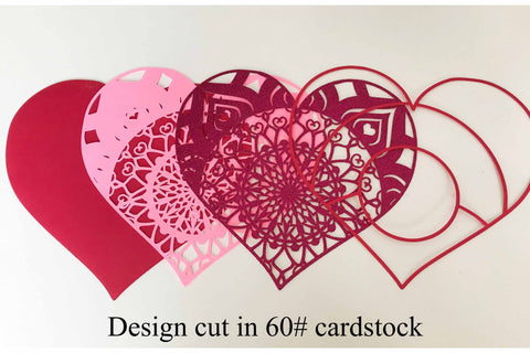 Heart Mandala 3d Layered Svg File 4 Layers For Cricut Or Cameo Cutting Machines So Fontsy
