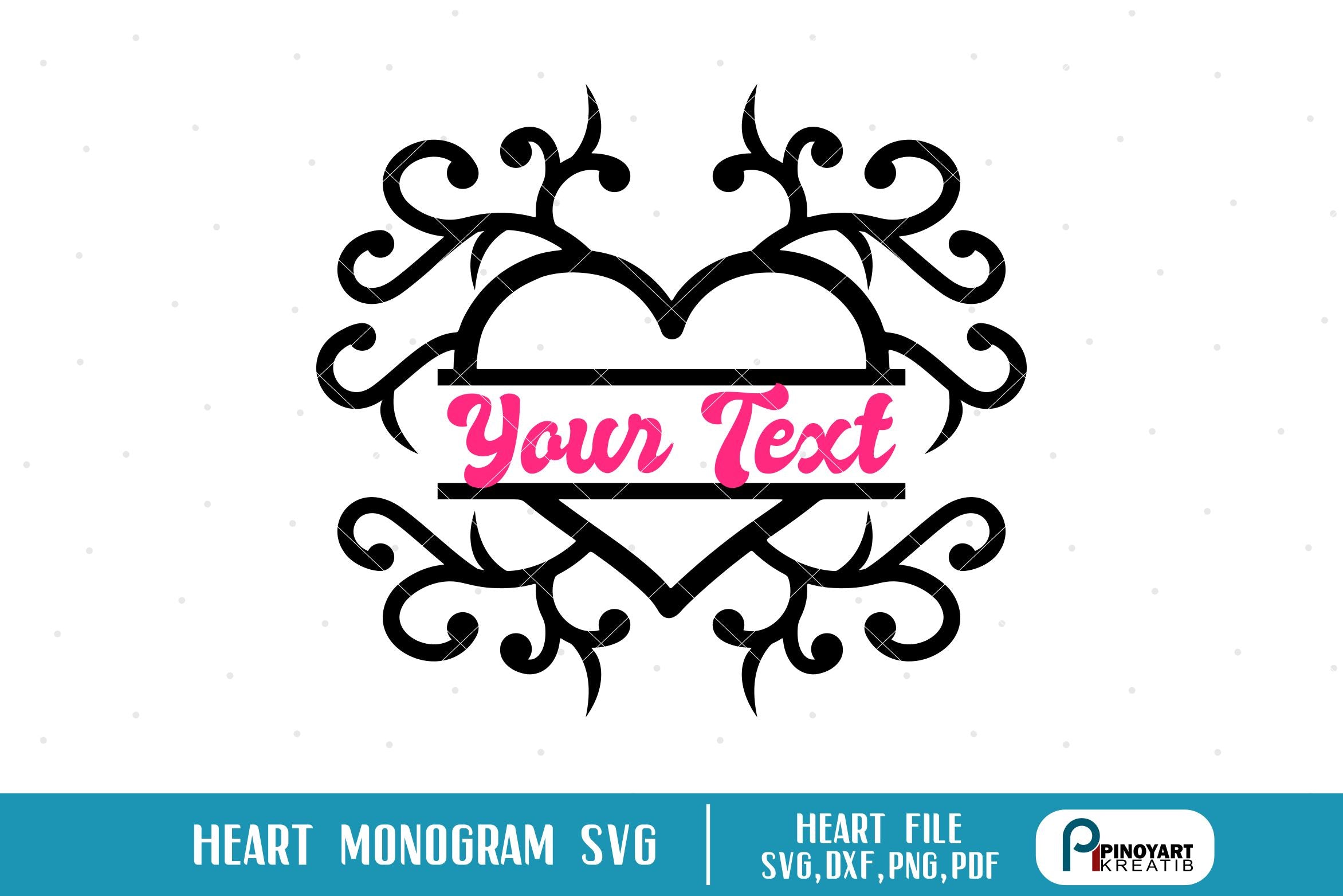 Download Heart Monogram Svg So Fontsy