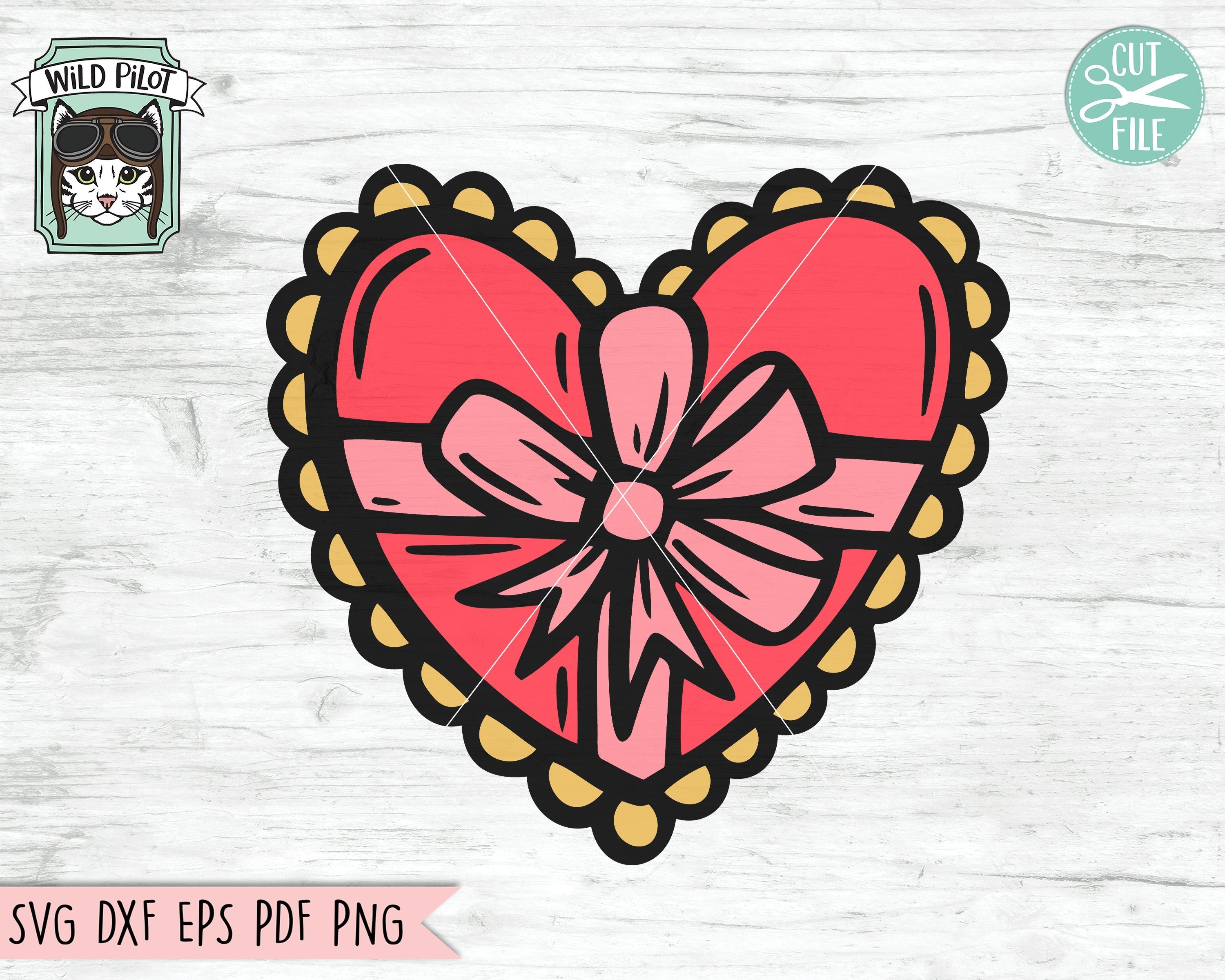 Download Valentines Day Heart Shaped Box Svg Cut File So Fontsy