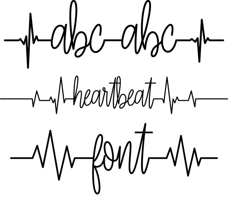 heartbeat text font