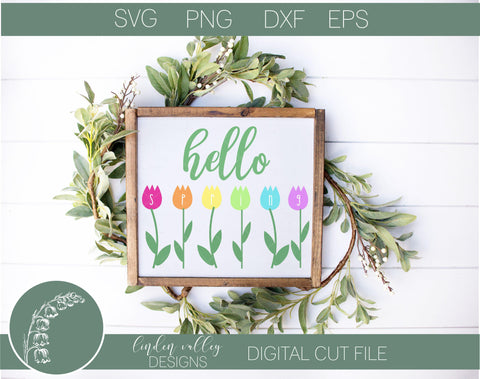 Download Hello Spring Tulips Svg So Fontsy