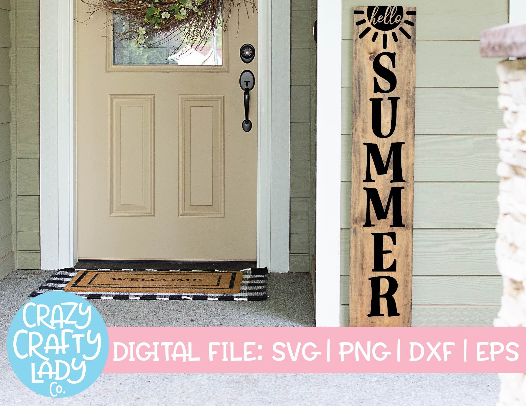 Download Hello Summer Porch Sign Svg Cut File So Fontsy