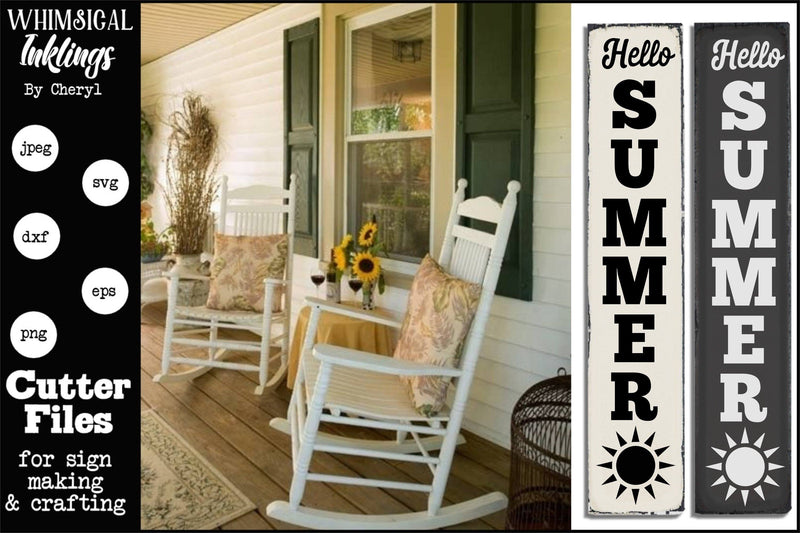 Download Hello Summer-Vertical SVG - So Fontsy