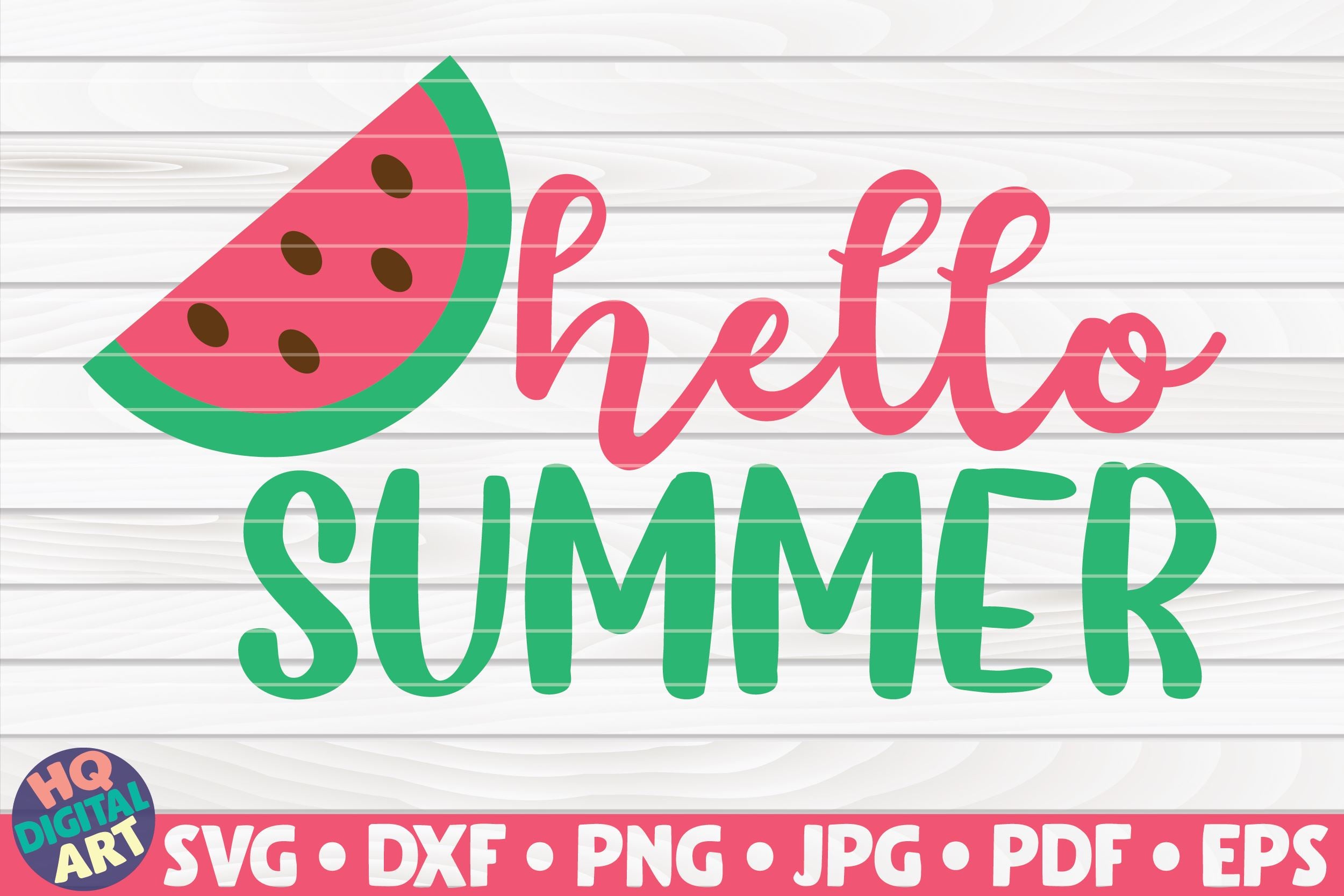 Download Hello Summer With Watermelon Svg Summertime Quote So Fontsy