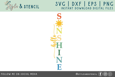 Download Hello Sunshine Svg Porch Sign Summer So Fontsy