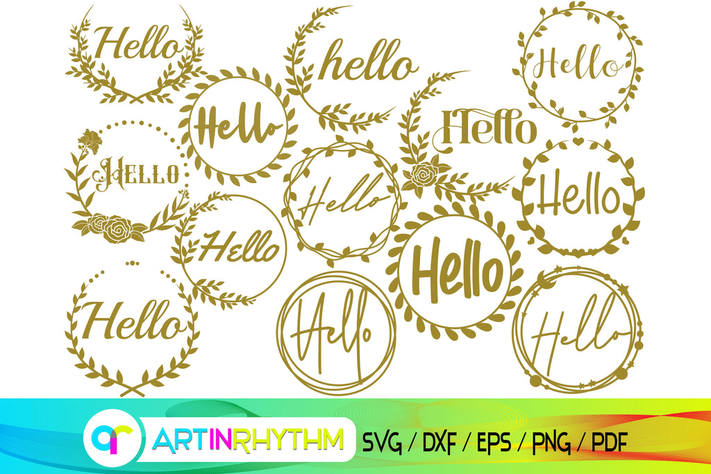 Download hello svg, hello svg bundle, printable greeting card - So ...